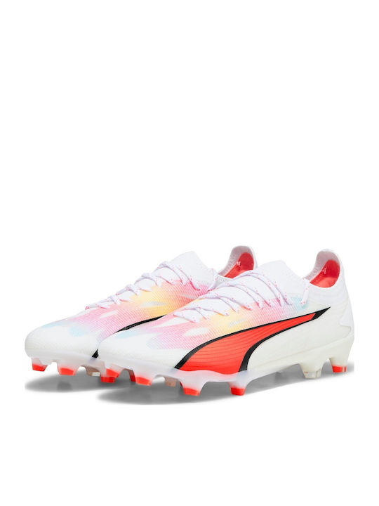 PUMA King Ultimate Pantofi de Fotbal cu crampoane Albe
