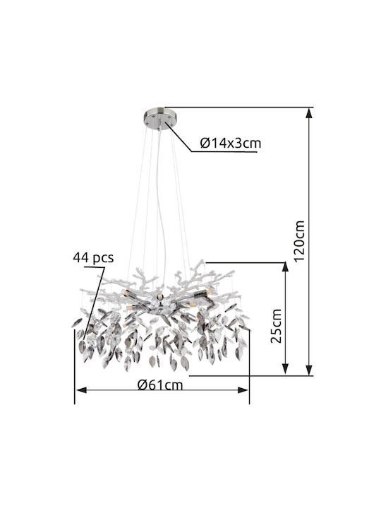 Globo Lighting Κρεμαστό Φωτιστικό Διάφανο
