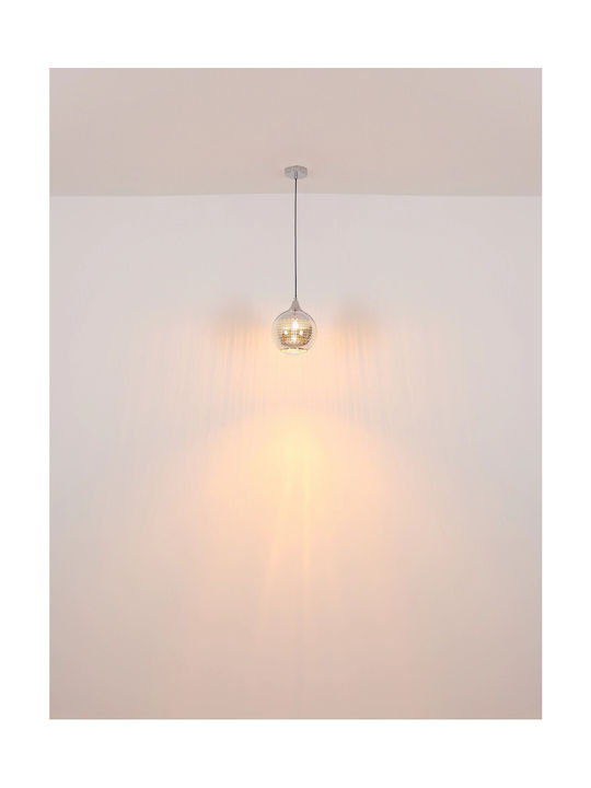 Globo Lighting Κρεμαστό Φωτιστικό Ασημί