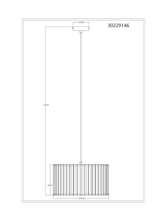 Globo Lighting Κρεμαστό Φωτιστικό Μαύρο