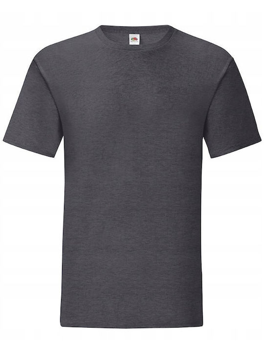 Fruit of the Loom Iconic Men's Short Sleeve Promotional T-Shirt Dark Heather Grey