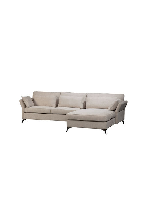 Parfait Γωνιακός Καναπές με Δεξιά Γωνία Beige 307x185x92εκ.