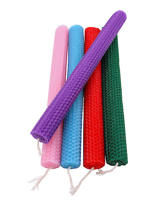 Easter Candle Round 30cm Red Beeswax