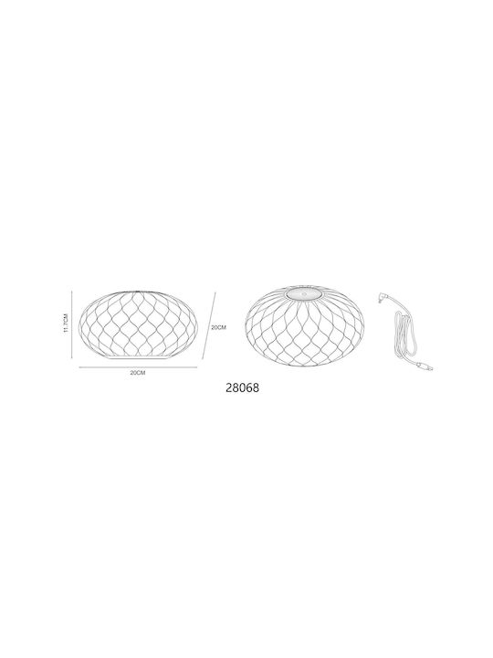 Globo Lighting Lustră Decorativă Alb