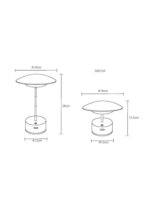 Globo Lighting Dekorative Lampe Gray