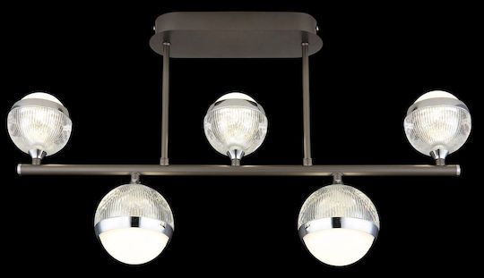 Globo Lighting Πλαφονιέρα Οροφής 65εκ. Διάφανη με Ενσωματωμένο LED και Τηλεχειριστήριο