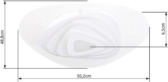 Globo Lighting Jocelyn Πλαφονιέρα Οροφής 50.2εκ. Λευκή