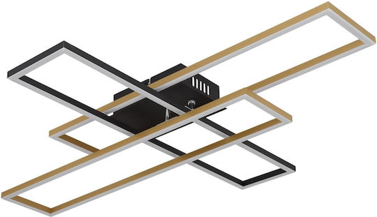 Globo Lighting Luminiță De Tavan Montată 80cm Neagră Cu LED Integrat