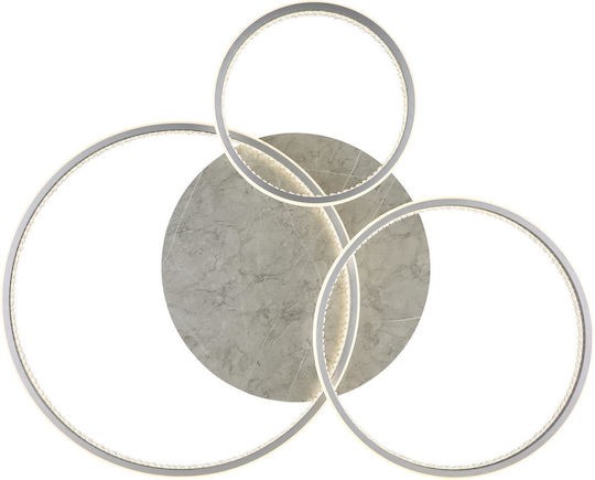 Globo Lighting Πλαφονιέρα Οροφής 85.5εκ. Ασημί