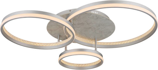 Globo Lighting Πλαφονιέρα Οροφής 85.5εκ. Ασημί