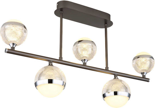 Globo Lighting Πλαφονιέρα Οροφής 65εκ. Διάφανη με Ενσωματωμένο LED και Τηλεχειριστήριο