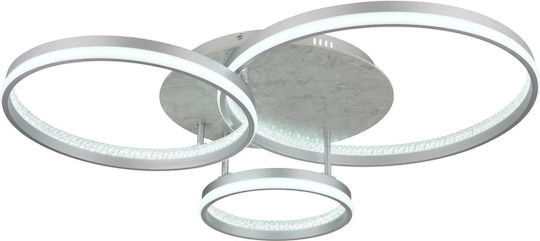 Globo Lighting Πλαφονιέρα Οροφής 85.5εκ. Ασημί