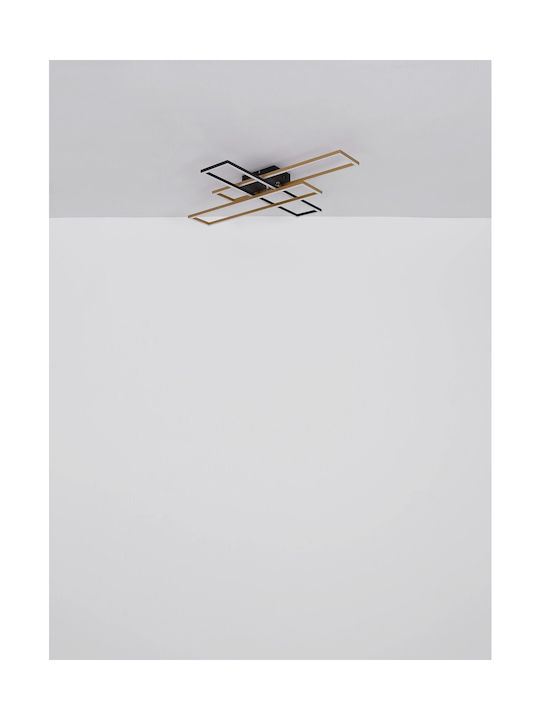Globo Lighting Πλαφονιέρα Οροφής Μαύρη με Ενσωματωμένο LED