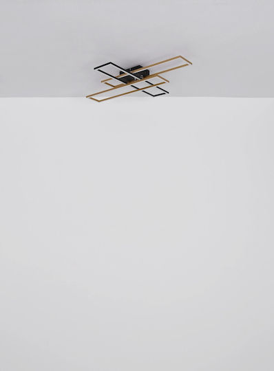 Globo Lighting Luminiță De Tavan Montată 80cm Neagră Cu LED Integrat