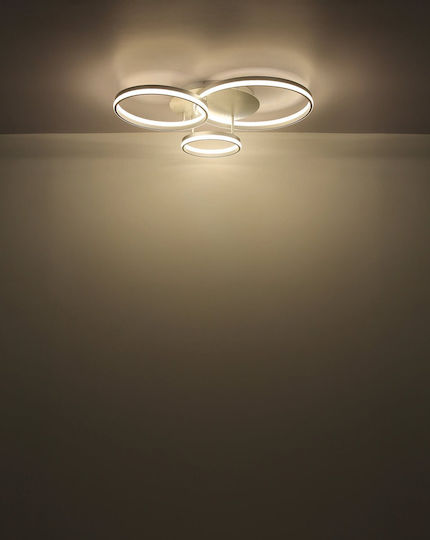 Globo Lighting Πλαφονιέρα Οροφής 85.5εκ. Ασημί