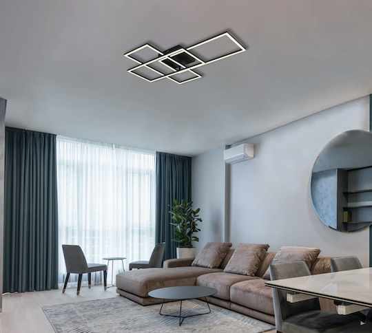 Globo Lighting Gabriel Πλαφονιέρα Οροφής 74εκ. Μαύρη