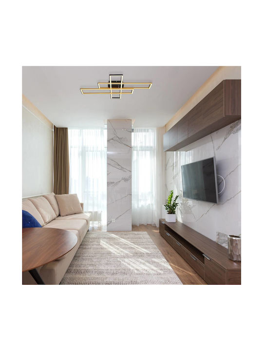 Globo Lighting Πλαφονιέρα Οροφής Μαύρη με Ενσωματωμένο LED