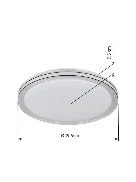 Globo Lighting Πλαφονιέρα Οροφής Διάφανη με Ενσωματωμένο LED