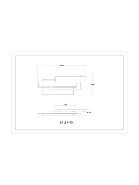 Globo Lighting Πλαφονιέρα Οροφής Μαύρη με Ενσωματωμένο LED