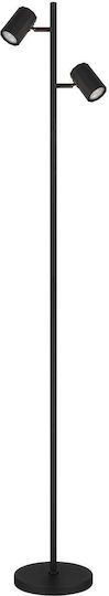 Globo Lighting Floor Lamp with Socket for Bulb GU10 Black