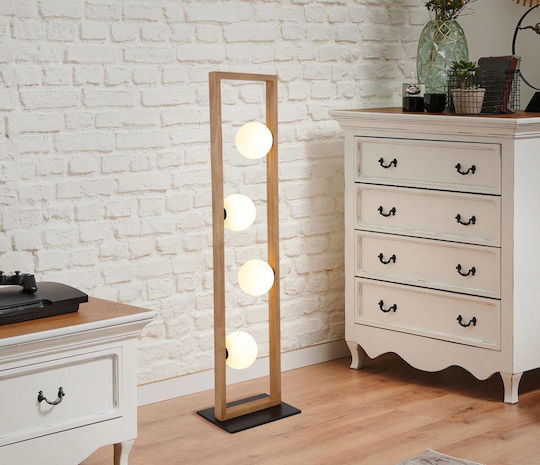Globo Lighting Floor Lamp H110xL28cm with G9 Bulb Socket Brown
