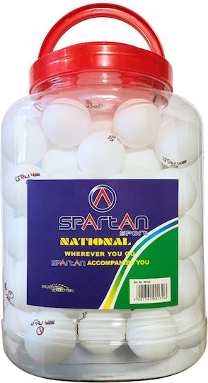 Ping Pong Table Tennis Balls Spartan Training White 60 Pcs