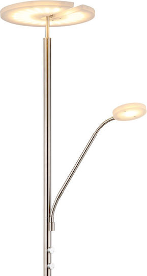 Globo Lighting LED Floor Lamp with Warm White Light Silver