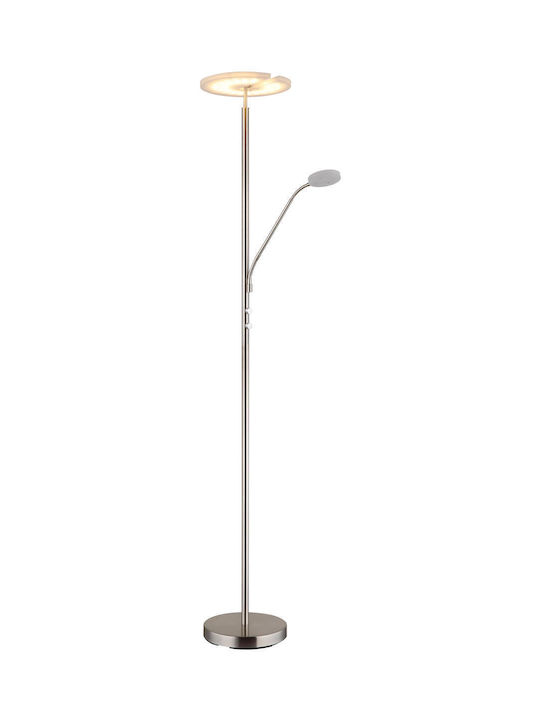 Globo Lighting LED Floor Lamp with Warm White Light Silver