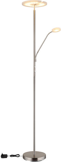Globo Lighting LED Floor Lamp with Warm White Light Silver