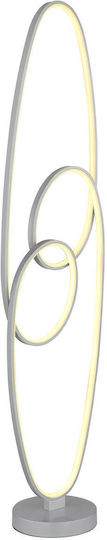 Globo Lighting LED Φωτιστικό Δαπέδου Ασημί