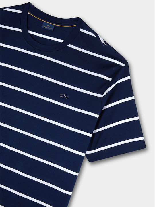 T-Shirt Blue/white