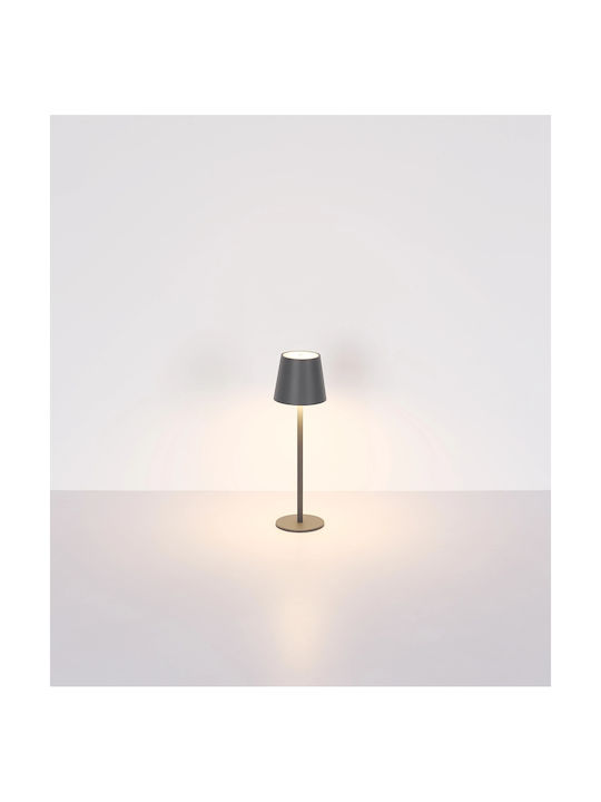 Globo Lighting Table Lamp with Gray Shade and Base