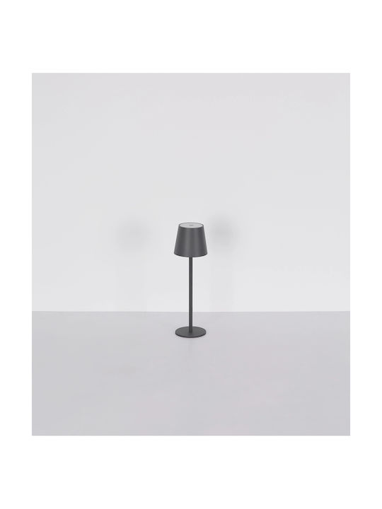 Globo Lighting Table Lamp with Gray Shade and Base