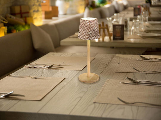 Globo Lighting Настолна лампа LED с Кафяв Абажур и Основа