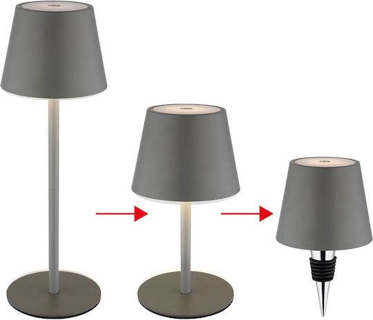 Globo Lighting Πορτατίφ με Γκρι Καπέλο και Βάση