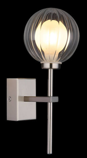 Globo Lighting Φωτιστικό Τοίχου με Ντουί G9 Ασημί 10εκ.