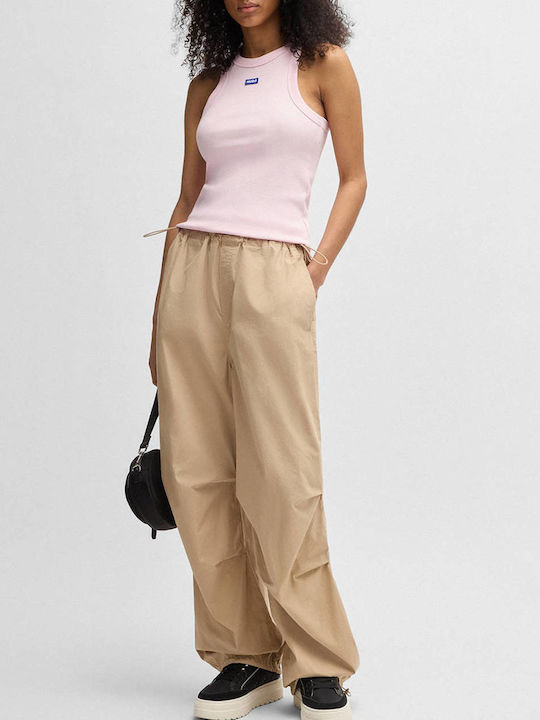 Women's Blouse Cotton Sleeveless Light Pink