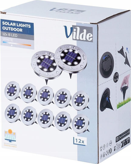 Vilde Set of 12 Stake Solar Lights with Motion Sensor and Photocell IP44