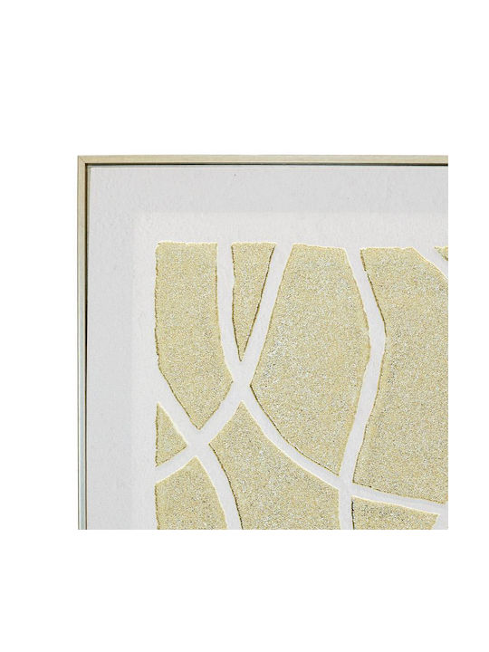 Canvas Painting with Plastic Frame Fylliana Fl246991 Gold-White 60x3x80cm