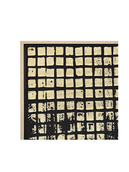 Canvas Painting with Plastic Frame Fylliana Fl247326 Gold-Black 80x4x120cm