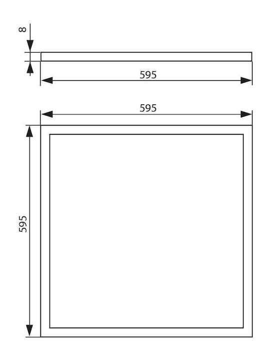 Vivalux Χωνευτό LED Panel 40W με Φυσικό Λευκό Φως 4000K