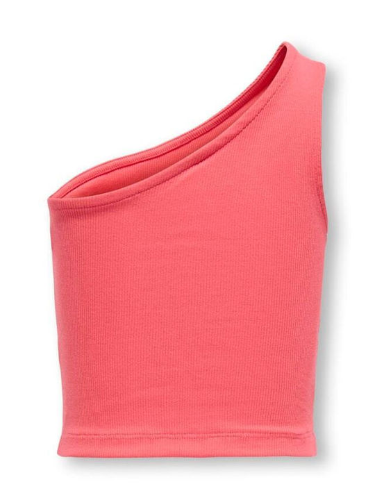 Kids' Crop Top Sleeveless Coral, Red