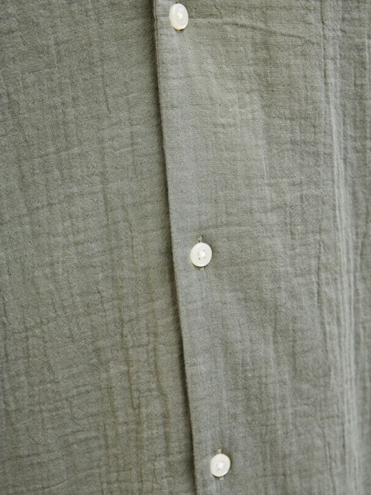 Short-sleeved Cotton Shirt Mulled Basil
