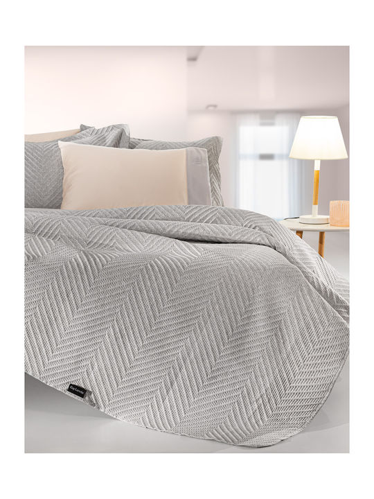 Guy Laroche Hamptons Module Cuvertură Semi-dublu Microfibra Gri 180x240cm 2buc