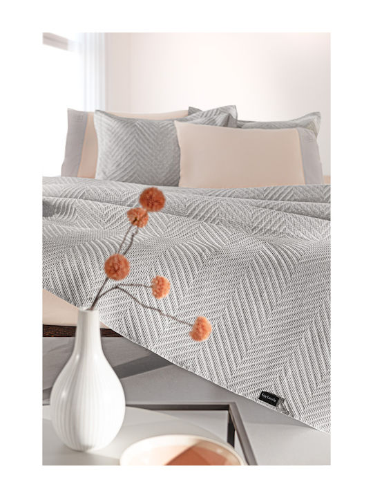 Guy Laroche Hamptons Module Cuvertură Semi-dublu Microfibra Gri 180x240cm 2buc
