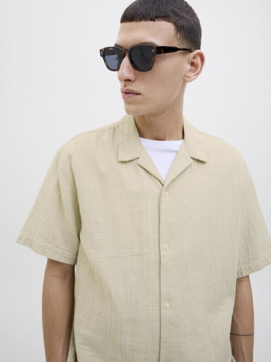 Short-sleeved Cotton Shirt Safari