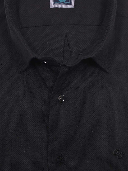 Long-sleeved Cotton Shirt Black