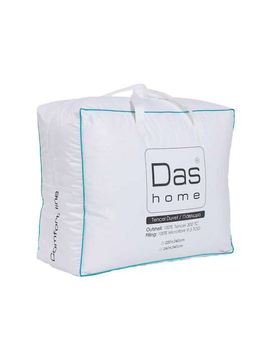 Das Home Duvet Queen with Microfiber Filling 220x240cm Comfort 1429 White 9.5 togs Togs