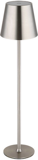 Globo Lighting Metallisches Tischlampen LED mit Silberfarbenem Hut und Basis