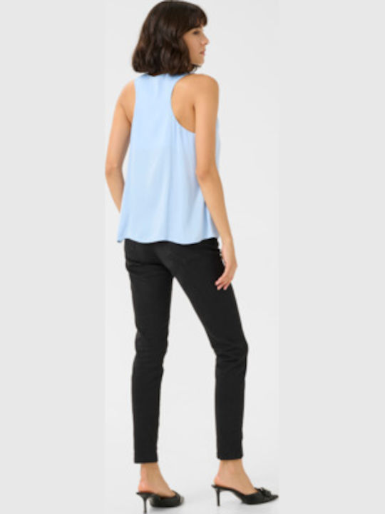 Women's Blouse Sleeveless Light Blue